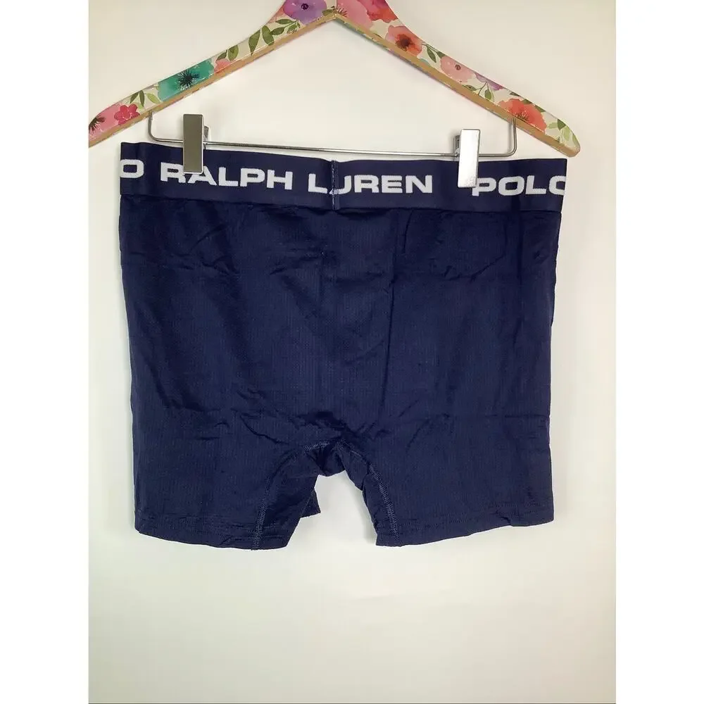 Polo Ralph Lauren Mens L Blue Perfect Flex Pouch Boxer Briefs B22-6